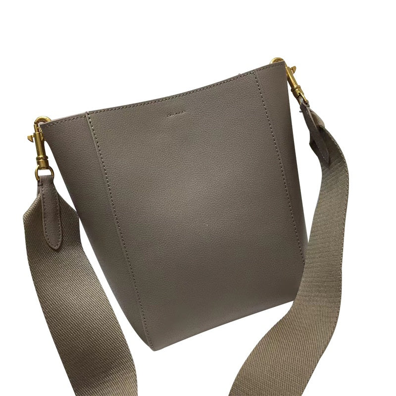 Crossbody Bucket Leather Versatile Tote Handbag