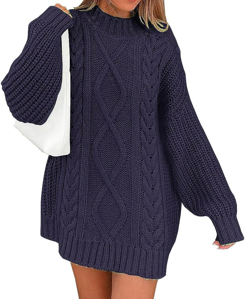 Women's Knitted Long Sleeve Loose Pullover Sweater