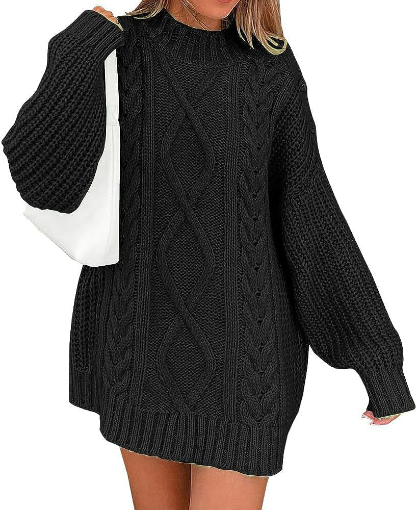 Women's Knitted Long Sleeve Loose Pullover Sweater