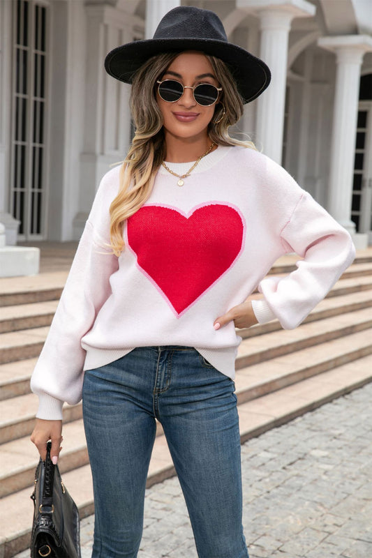 Love Me Crew Neck Pullover Sweater